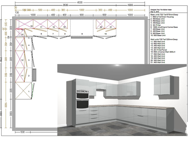 NEW DUST GREY GLOSS DISPLAY KITCHEN with Dust Grey matching textured units