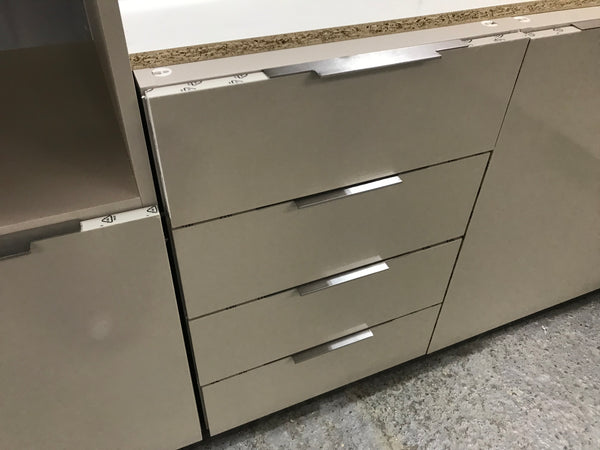 CASHMERE BUDGET GLOSS REPLACEMENT KITCHEN SLAB DOORS UK MADE 2 MEASURE CHEAPEST