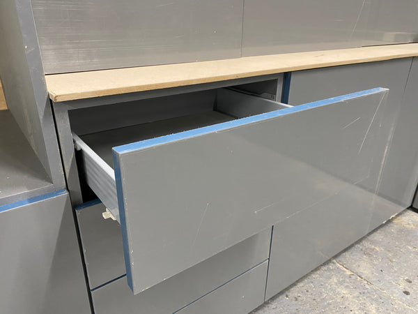 DUST GREY BUDGET MATT REPLACEMENT KITCHEN SLAB DOORS UK MADE 2 MEASURE CHEAPEST