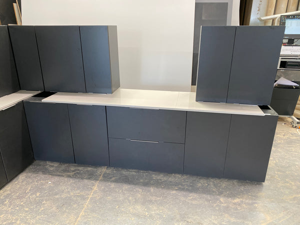 NEW GRAPHITE MATT DISPLAY KITCHEN with Graphite matching textured units