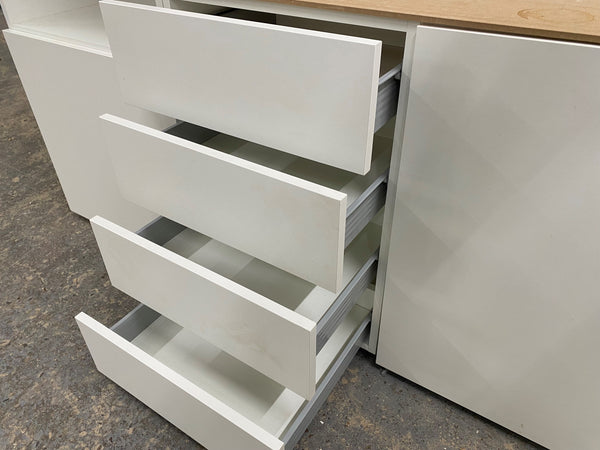 White Budget Matt Textured Replacement Kitchen Slab Doors – UK – Made-To-Measure!