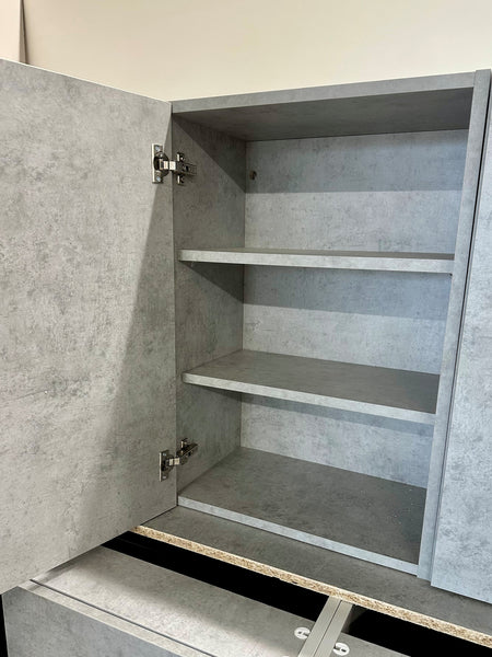 NEW "True Handleless" Premierline Ex-Display Kitchen In LIGHT CHICAGO CONCRETE Door!