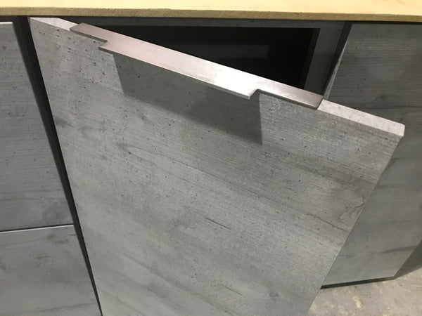 NEW DISPLAY SPECIAL - Concrete Textured Kitchen doors with Concrete textured units
